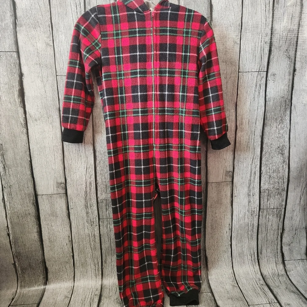 Reindeer Footed Plaid Pajamas‎